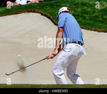 Orlando, Florida, USA. 19. März 2017.  Brandt Snedeker im Bunker am 11. Loch während der Endrunde der Arnold Palmer Invitational. Bildnachweis: Cal Sport Media/Alamy Live-Nachrichten Stockfoto