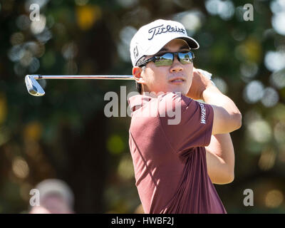 Orlando, FL, USA. 19. März 2017. Michael Kim während der Endrunde der Arnold Palmer Invitational präsentiert von Mastercard abgehaltenen Arnold Palmer Bay Hill Club & Lodge in Orlando, FL. Credit: Cal Sport Media/Alamy Live News Stockfoto