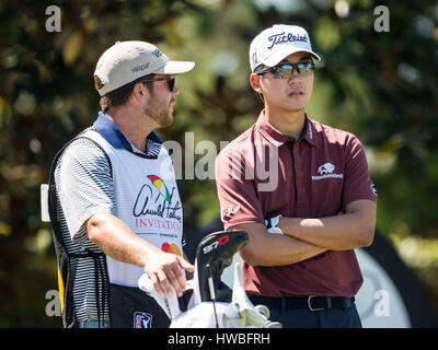 Orlando, FL, USA. 19. März 2017. Michael Kim während der Endrunde der Arnold Palmer Invitational präsentiert von Mastercard statt in Arnold Palmer Bay Hill Club & Lodge in Orlando, FL. Romeo T Guzman/CSM/Alamy Live News Stockfoto