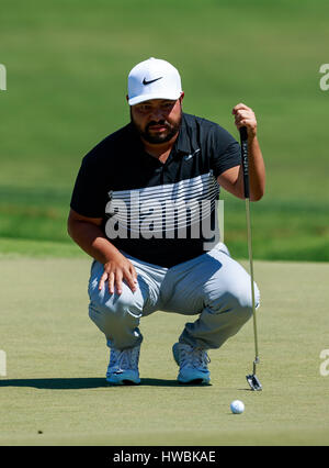 Orlando, Florida, USA-J. 19. März 2017. J. Spaun Australiens am 16. grün während der Endrunde der Arnold Palmer Invitational. Del Mecum/CSM/Alamy Live-Nachrichten Stockfoto