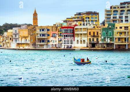 Marsaskala Hafen - Malta Stockfoto