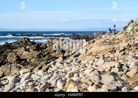 Die felsige Küste entlang 17-Mile Drive, Monterey Peninsula, Kalifornien, Vereinigte Staaten Stockfoto