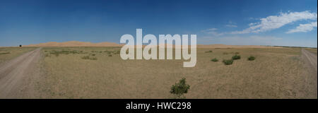 Sanddünen in eine Wüste, Kubuqi, Ordos, Innere Mongolei, CHINA Stockfoto