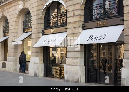 Piaget Shop in Place Vendome. Paris. Frankreich Stockfoto