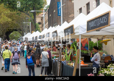 Lebensmittelmarkt in der Argyle Street in The Rocks Gegend von Stadtzentrum von Sydney, New-South.Wales, Australien Stockfoto