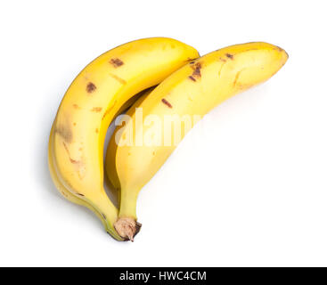 Verfaulte Bananen isoliert auf weißem Hintergrund Stockfoto