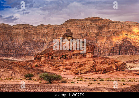 Die roten Sand Felsen im Timna Park, Negev-Wüste, Israel Stockfoto