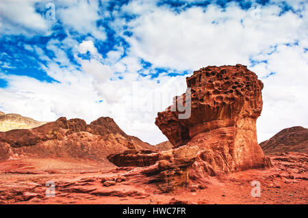 Die roten Sand Felsen im Timna Park, Negev-Wüste, Israel Stockfoto