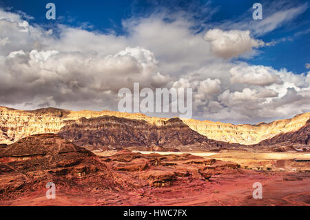 Die roten Sand Felsen im Timna Park, Negev-Wüste, Israel Stockfoto