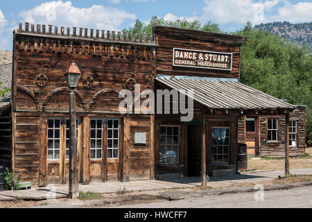 Historisches Gebäude, Virginia City, ehemalige Goldgräberstadt, Provinz von Montana, USA Stockfoto