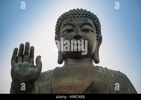Big Bhudda Statue - Po Lin Kloster, Lantau Island Stockfoto