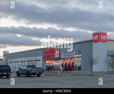 Goodlife Fitness Ladengeschäft in Calgary, Alberta, Kanada. Stockfoto