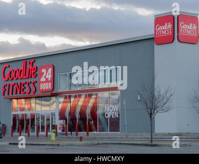 Goodlife Fitness Ladengeschäft in Calgary, Alberta, Kanada. Stockfoto