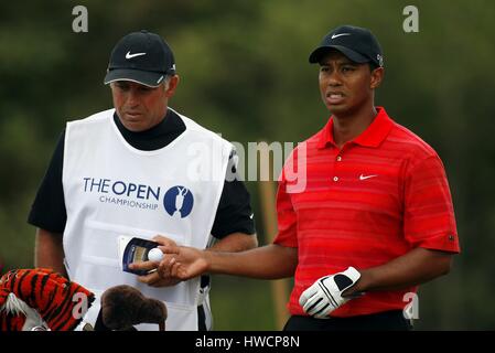 TIGER WOODS & STEVE WILLIAMS USA ROYAL LIVERPOOL GOLF CLUB HOYLAKE 23. Juli 2006 Stockfoto