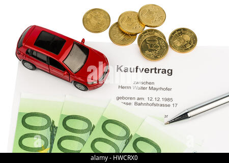Fahrzeugkosten, KFZ-Kosten Stockfoto