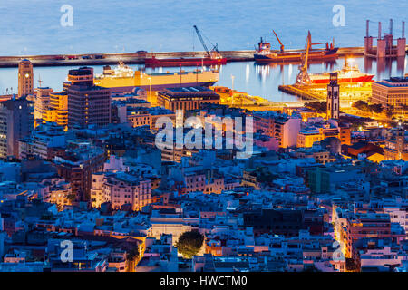 Panorama von Santa Cruz De Tenerife. Santa Cruz De Tenerife, Teneriffa, Spanien. Stockfoto