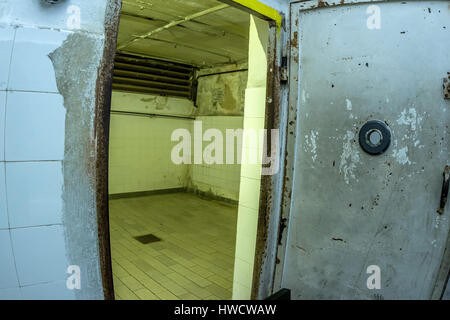 Die Gaskammer in das KZ Mauthausen in Österreich. Konzentrationslager der Stufe III von 1938 bis 1945, sterben Gaskammer Im Konzentrations Stockfoto