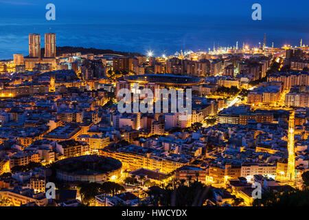 Panorama von Santa Cruz De Tenerife. Santa Cruz De Tenerife, Teneriffa, Spanien. Stockfoto