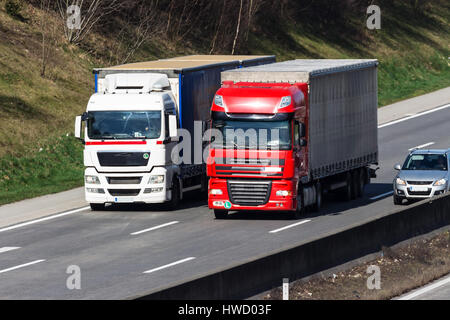 Motor Verkehr - Autobahn, Autoverkehr - Autobahn Stockfoto