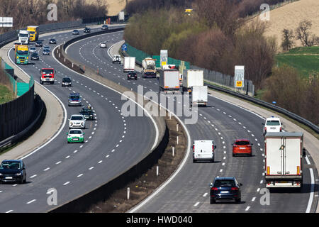 Motor Verkehr - Autobahn, Autoverkehr - Autobahn Stockfoto