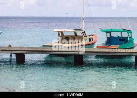 Karibische Angelboote/Fischerboote Stockfoto