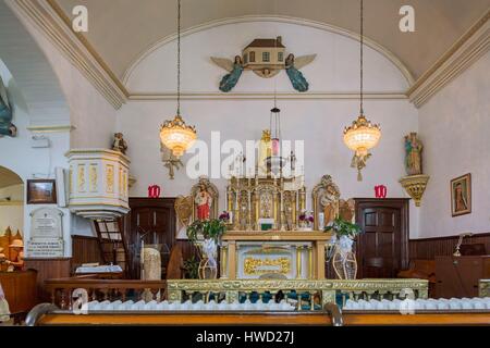 Kanada, Québec, Québec, Wendake Naturschutzgebiet erste Nation Huron, Kirche Notre Dame de Lorette, National Historic Site Stockfoto