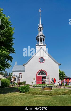 Kanada, Québec, Québec, Wendake Naturschutzgebiet erste Nation Huron, Kirche Notre Dame de Lorette, National Historic Site Stockfoto