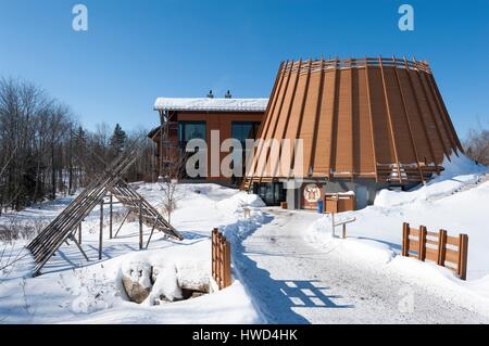 Kanada, Québec, Québec, Wendake Indian Reserve Huron-Wendat, Hôtel-Musée Premieren Nationen Stockfoto