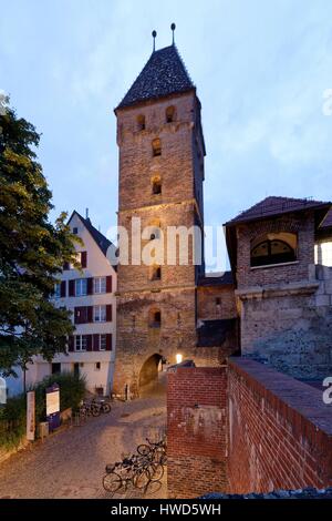 Deutschland, Baden-Württemberg, Ulm, Albert Einstein' s Geburtsort, Metzgerturm Stockfoto