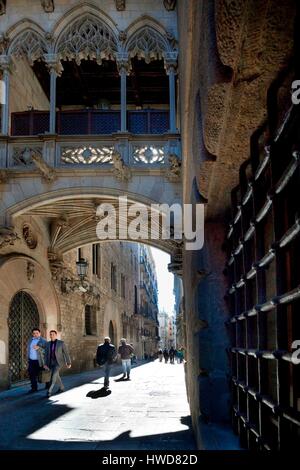 Spanien, Katalonien, Barcelona, gotischen Viertel, Carrer del Bisbe Irurita Stockfoto