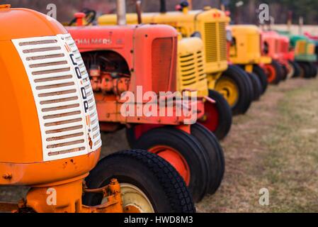 Vereinigte Staaten, New Hampshire, Manchester Center, antiken landwirtschaftlichen Zugmaschinen Stockfoto