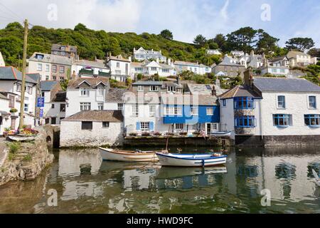 Großbritannien, Cornwall, Polperro, Angelboote/Fischerboote im Hafen von Polperro Stockfoto