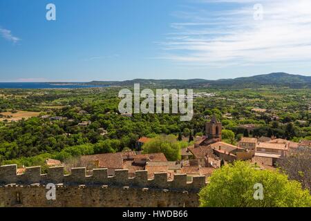 Frankreich, Var, Grimaud aus den Haupträumen anzeigen Stockfoto