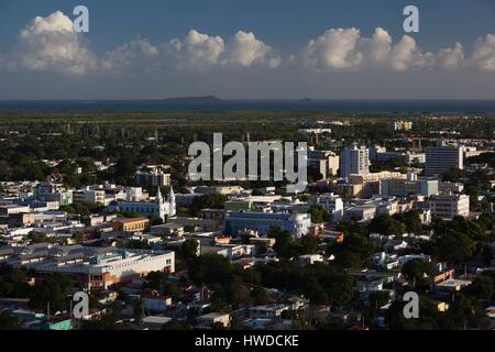 Puerto Rico, South Coast, Ponce, Blick auf die Stadt von El Vigia Kreuz Stockfoto