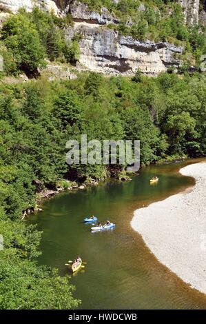 Frankreich, Lozère, der Causses und der Cevennen, mediterranen Agro pastorale Kulturlandschaft, als Weltkulturerbe von der UNESCO, St Chely Zirkus in den Gorges du Tarn Stockfoto