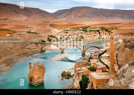 Türkei, Südosteuropa Anatolya, Batman Provinz Hasankeyf über den Tigris (Dicle Fluß in Türkisch) Stockfoto
