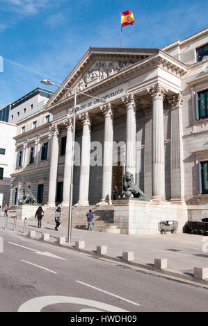 Kongress der Abgeordnetenkammer. Madrid, Spanien Stockfoto