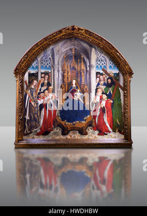 Gothic malte Panel Virgen del 'Consellers"von Lluís Dalmau. Nationales Museum für katalanische Kunst, Barcelona, Spanien, Inv keine: 015938-000 Stockfoto