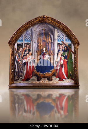 Gothic malte Panel Virgen del 'Consellers"von Lluís Dalmau. Nationales Museum für katalanische Kunst, Barcelona, Spanien, Inv keine: 015938-000 Stockfoto