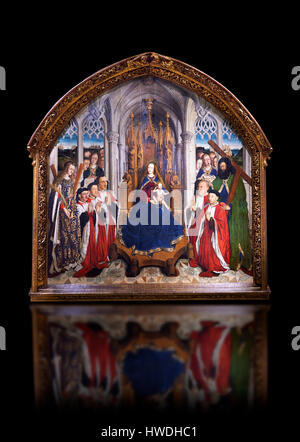 Gothic malte Panel Virgen del 'Consellers"von Lluís Dalmau. Nationales Museum für katalanische Kunst, Barcelona, Spanien, Inv keine: 015938-000 Stockfoto