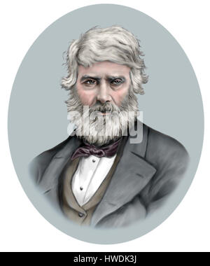 Thomas Carlyle, 1795-1881, schottischer Historiker, Essayist, Philosoph, satirische Schriftsteller Stockfoto