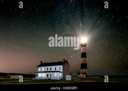 NC00634-00... NORTH CAROLINA - Bodie Island Leuchtturm auf den Outer Banks in Cape Hatteras National Seashore Stockfoto