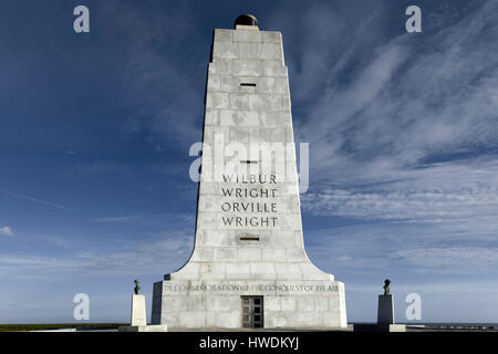 NC-00646-00... NORTH CAROLINA- Denkmal für die Brüder Wright an der Wright Brothers National Memorial in Kitty Hawk. Stockfoto