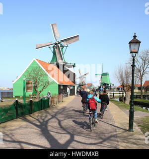 Late18th Jahrhundert Senf Mühle De Huisman in Zaanse Schans, Zaandam / Zaandijk, Niederlande Stockfoto