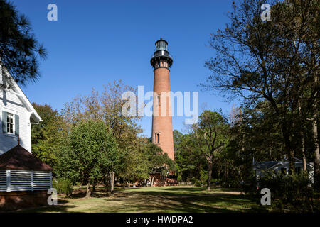 NC00756-00... NORTH CAROLINA - Currituck Beach Light Station in OLIS Corolla auf den Outer Banks. Stockfoto