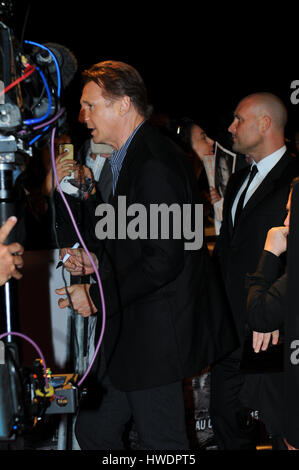 Liam Neeson besucht eine Filmpremiere Stockfoto