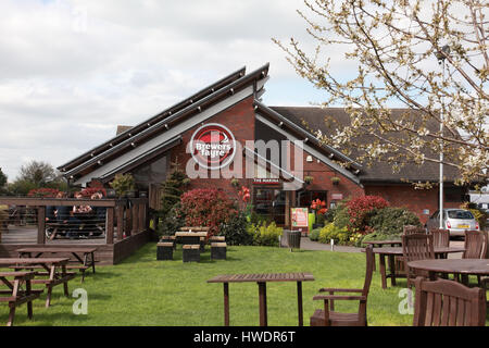 Der Brewers Fayre Pub / Restaurant in der Marina am Ashby Kanal in Hinckley, Leicestershire Stockfoto