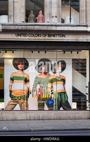 United Colors of Benetton, Regent Street, London, England, Großbritannien Stockfoto