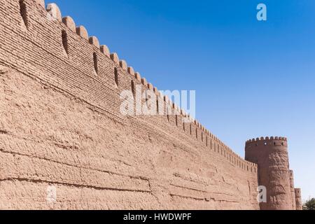 Iran, südöstlichen Iran Rayen, Arg e Rayen, uralten Adobe Zitadelle Stockfoto