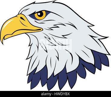 Abstraktes Vektor-Illustration der Adlerkopf Stock Vektor
